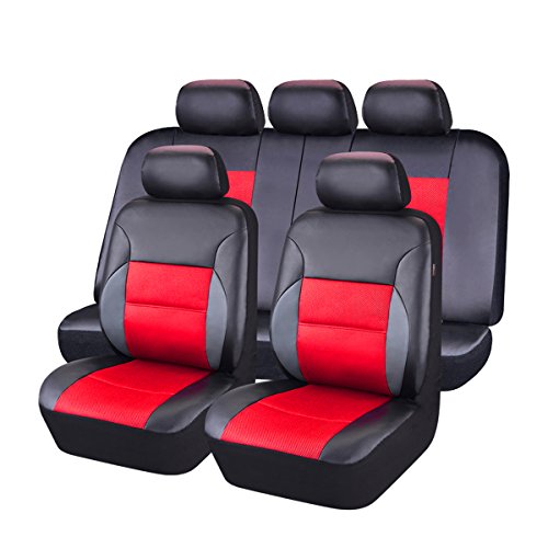 CAR PASS 11PCS Luxurous PU Leather Automotive Universal Seat...