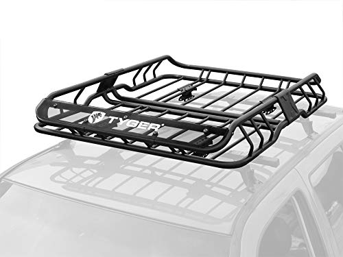 Tyger Heavy Duty Roof Mounted Cargo Basket Rack | L47.25 x W36.6...