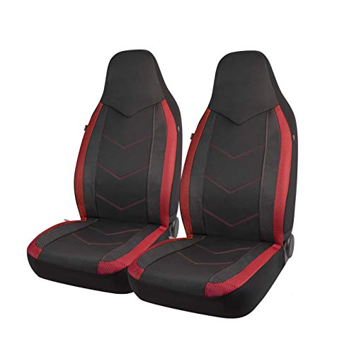 PIC AUTO High Back Front Car Seat Covers - Sports Carbon Fiber...