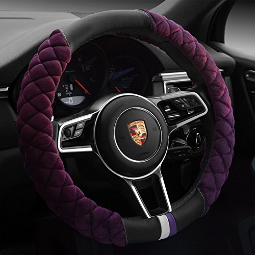 7. Cxtiy Universal Purple Steering Wheel Cover