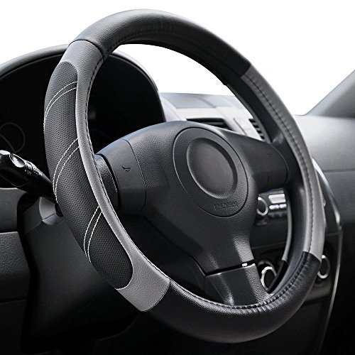 Elantrip Sport Leather Steering Wheel Cover 14 1/2 inch to 15...