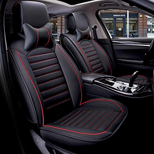FREESOO Car Seat Cover Full Set, Leather Seat Covers Accessories...