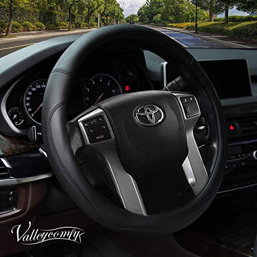 Valleycomfy Microfiber Leather Steering Wheel Cover Large-Size...
