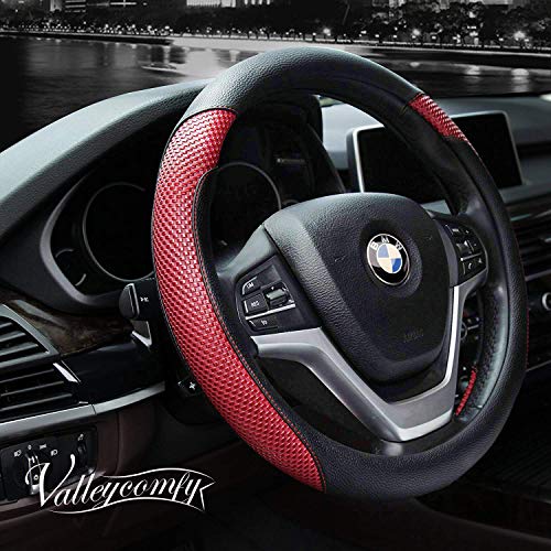 Valleycomfy Steering Wheel Cover with Microfiber Leather for Car...