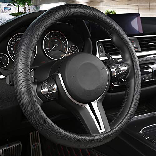 Black Panther Car Steering Wheel Cover with Grip Contours...